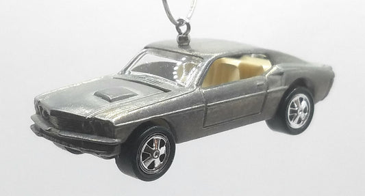 Ford Mustang Silver with With Tan Interior Christmas Ornament