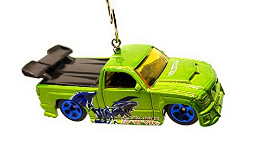 Super Tuned Pickup Truck Green Christmas Ornament