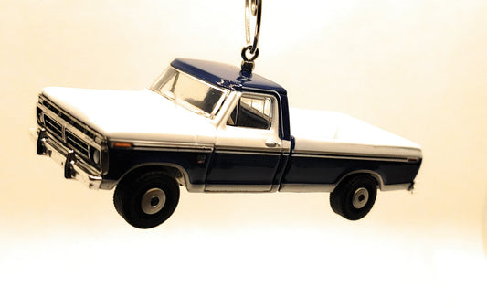 1976 Ford F-150 Ranger XLT Blue White Christmas Ornament