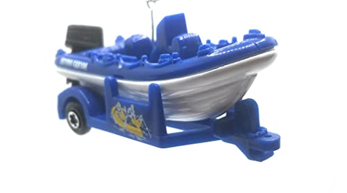 Action Canyon Whitewater Raft Boat with Trailer Blue Christmas Ornament