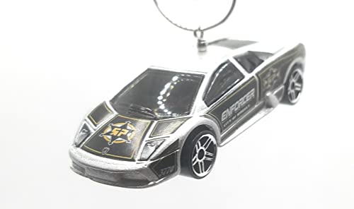 Police Lamborghini Murecielago Silver Christmas Ornament