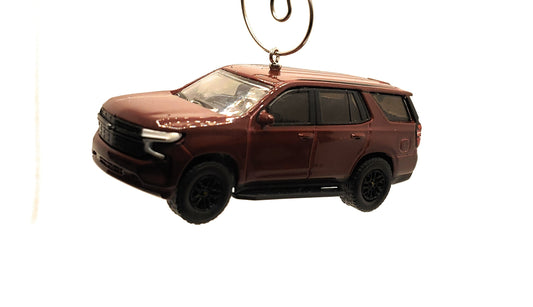 2022 Chevy Tahoe RST Burgandy Christmas Ornament