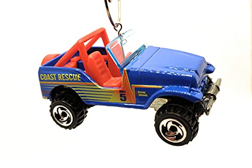 Jeep Coast Rescue Blue Gray Christmas Ornament