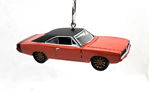 1969 Dodge Charger May-Hem Red Black Top Christmas Ornament