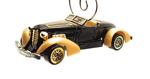 Auburn 852 Roadster  Black Gold Christmas Ornament