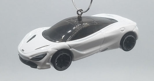 Mclaren 720S White Black Christmas Ornament