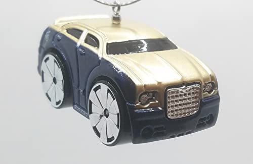 Chrysler 300C Blue Light Gold Top Christmas Ornament