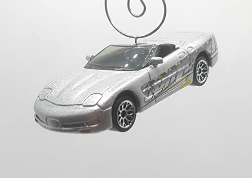 2000 Chevy Corvette Convertible Silver Christmas Ornament