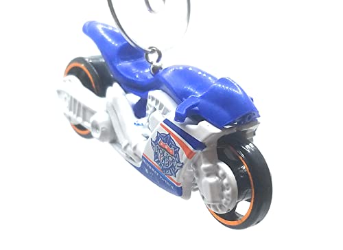 Street Stealth Motorcycle White Blue Seat Christmas Ornament