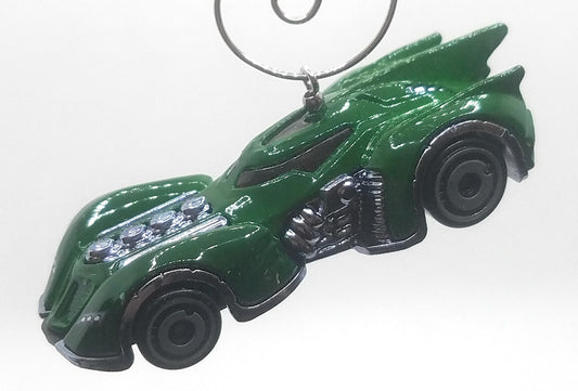 Batman : Arkham Asylum Batmobile Green Chrome Christmas Ornament