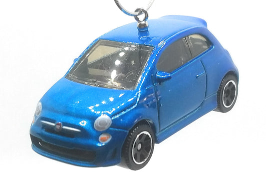 2019 Fiat 500 Turbo Blue Christmas Ornament