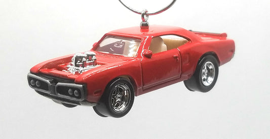 1970 Dodge Super Bee Red/White Interior Street Freak Christmas Ornament