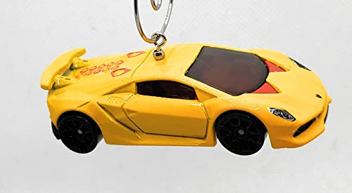 Lamborghini Sesto Elemento Yellow Christmas Ornament