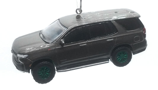 2021 Chevy Tahoe Grey Black Green Rims Ltd Ed Christmas Ornament