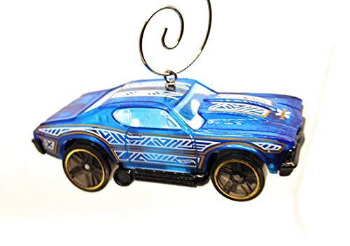 1969 Chevy Chevelle  Blue White Christmas Ornament