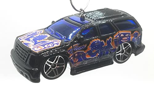 Cadillac Escalade Crank Itz Black Blue Decal Christmas Ornament