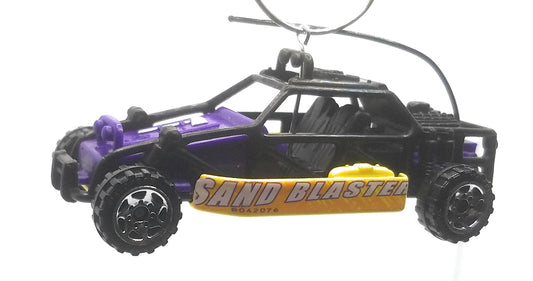 Dune Buggy Sand Rail Sand Blaster Purple Yellow Christmas Ornament