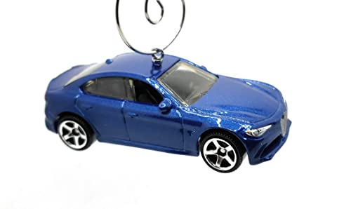 2016 Alfa Romeo Giulia Blue Christmas Ornament