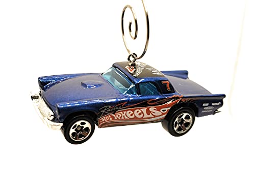 1957 Ford T-Bird  Blue Christmas Ornament