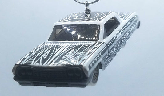 1964 Impala White/Black Decals Christmas Ornament