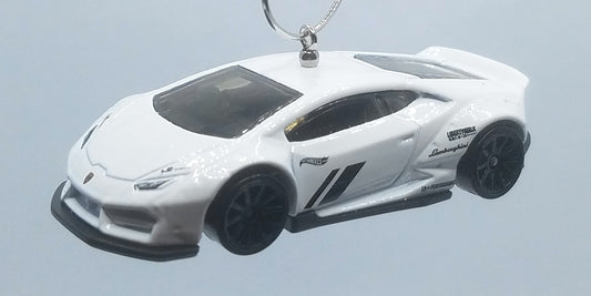 Lamborghini Huracan Coupe White Christmas Ornament