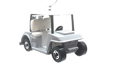 Golf Cart White Christmas Ornament