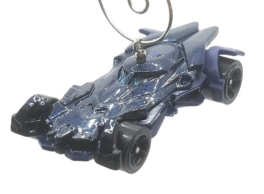 Batman V Superman Batmobile Blue Christmas Ornament