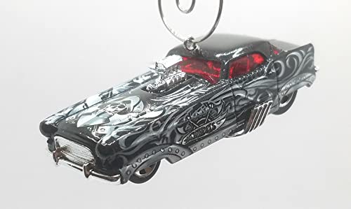 Nash Metropolitan Black Silver Skull Decal Christmas Ornament