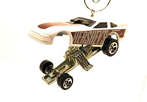 Hersheys Funny Car Dragster  White Christmas Ornament