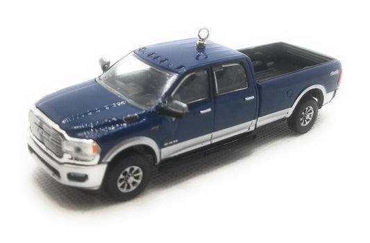 2022 Ram 2500 Laramie 4x4 Pickup Truck Blue Silver Christmas Ornament