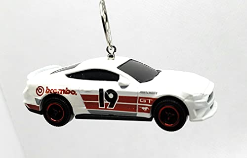 2019 Ford Mustang Coupe White Red Christmas Ornament