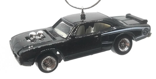 1970 Dodge Super Bee Black Christmas Ornament