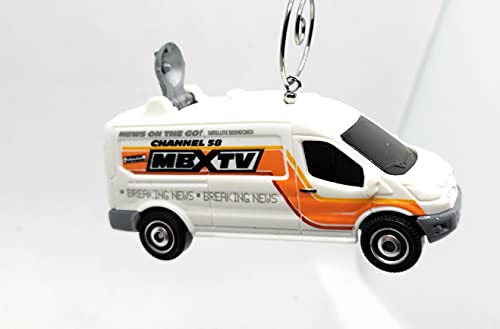 News Van Truck White Christmas Ornament