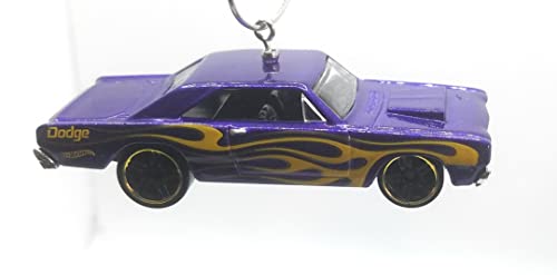 1968 Dodge Dart Purple Yellow Flames Christmas Ornament