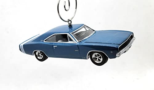 1968 Dodge Charger R T Hemi Blue Christmas Ornament