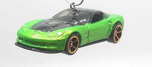 2009 Chevy Corvette ZR1 Green Black Roof Hood Christmas Ornament