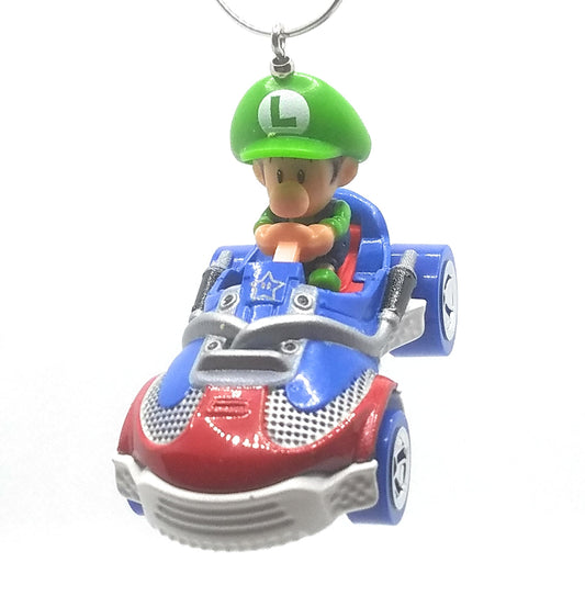 Mario Kart Baby Luigi Sneaker Cart Red Blue Christmas Ornament