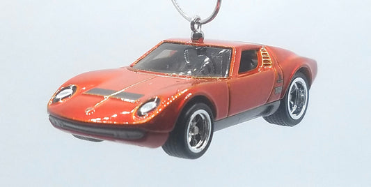 1971 Lamborghini Miura SV Dark Orange Christmas Ornament