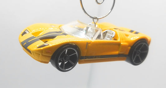 Ford GTX-1 Yellow Christmas Ornament