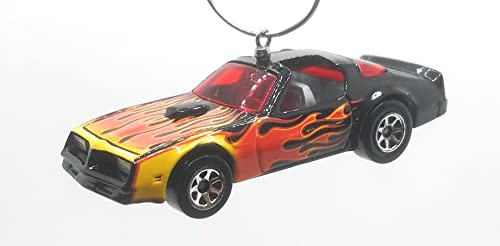 Pontiac Firebird Black Red Yellow Flames Christmas Ornament