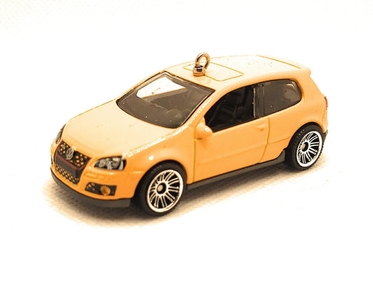 Volkswagen Golf V GTI Yellow Christmas Ornament