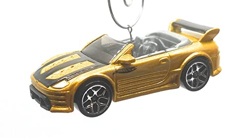 Mitsubishi Eclipse Convertible Gold Black Christmas Ornament