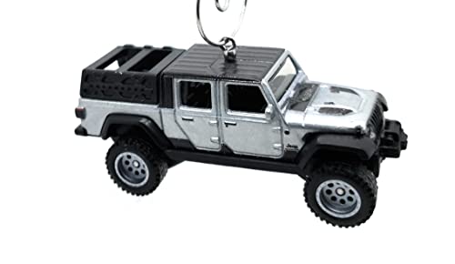 Jeep Gladiator Silver Black Christmas Ornament