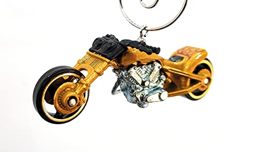 Motorcycle Chopper Golden Christmas Ornament