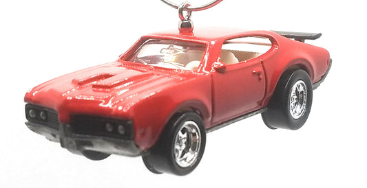 Oldsmobile 442 Red/White Interior The Dominator Christmas Ornament