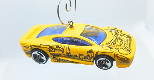 Jaguar XJ220 Yellow Christmas Ornament