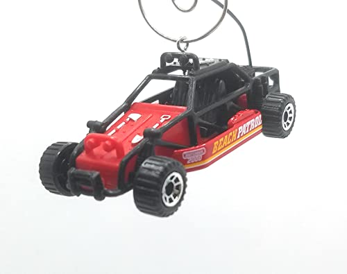Dune Buggy Sand Rail Beach Patrol Black Red Christmas Ornament
