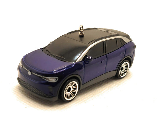 Volkswagen EV 4 Blue Christmas Ornament