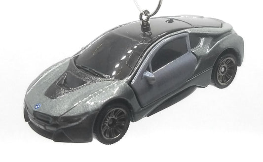 2016 BMW i8 Grey Black Christmas Ornament