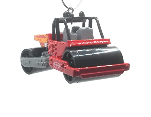 Road Roller Steamroller Red Christmas Ornament